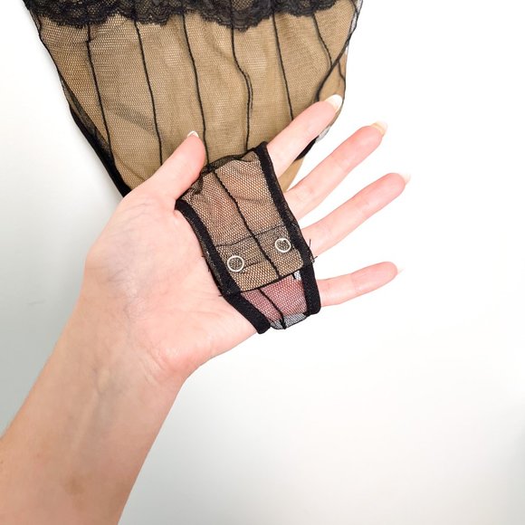 Lingerie y2k Lace Black Strappy Body Suit Top - Picture 4 of 6